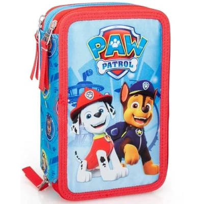 Abbildung von Clondo Federmäppchen 45 Stück, für Paw Patrol Fan, Mäppchen, Federtasche Schreibwaren, Etui mit Stiften, 3 stöckig gefüllt, Kinder, Mädchen &amp; Jungen, Fächer