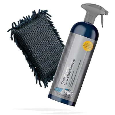 Abbildung von detailmate Set: Koch Chemie Insect &amp; Dirt Remover 0,75L + Insektenschwamm schwarz Insektenentferner fürs Auto/Motorrad Insektenreiniger mit schonenden Chenille Lamellen