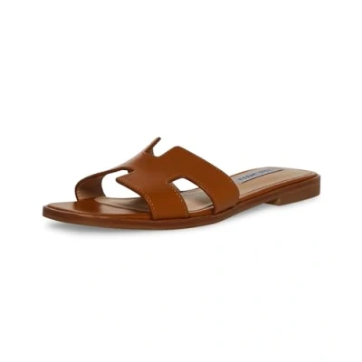 Abbildung von Steve Madden Damen Hadyn Sandale, Cognac Leder, 41 EU