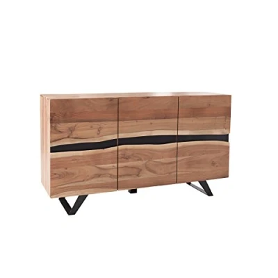 Abbildung von riess ambiente Sideboard AMAZONAS 150cm natur, Massivholz · Anrichte Baumkante Akazie Kommode Wohnzimmer