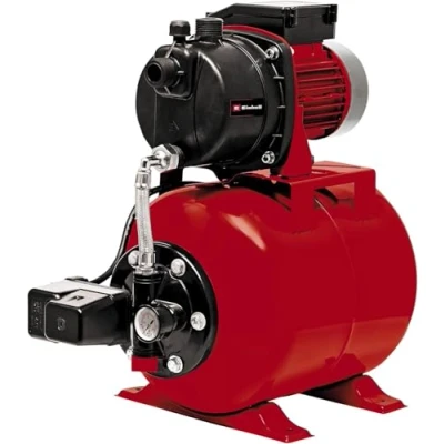Abbildung von Einhell Hauswasserwerk GC WW 6538 (650 W, 3,6 bar Druck, 3.800 l/h Förderleistung, integrierter Druckschalter, Manometer, 20l Behälter)