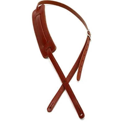 Abbildung von Levy&#039;s Leathers M25 WAL Gitarrengurt, 50er Stil/Rock &amp; Roll, Leder, Walnussbraun