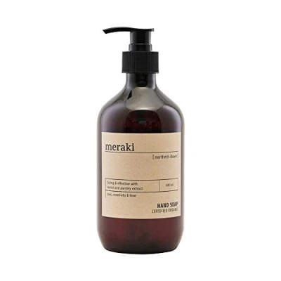 Abbildung von Meraki Northern Dawn Handseife Flüssig (490 ml) Zertifizierte Bio Seife Hautpflege mit Mango Extrakt &amp; Aloe Vera Nachfüllbeutel im skandinavischen Design