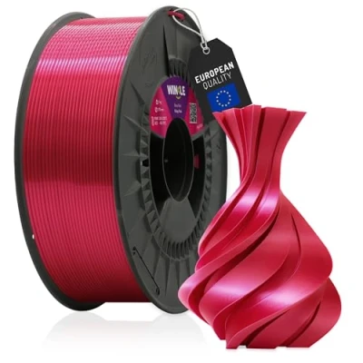 Abbildung von WINKLE PLA Silk Filament (Seide) Rubin 3D Drucker 1,75 mm 300 g Rosa weiche und seidige Oberfläche Maßgenauigkeit Spule