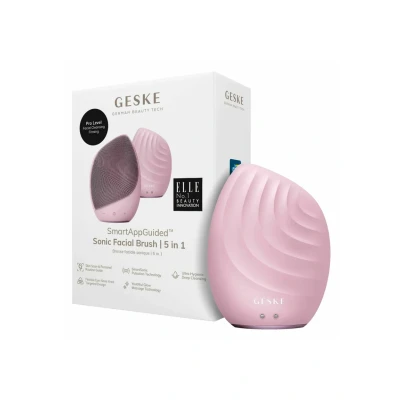 Abbildung von Geske SMARTAPPGUIDED Sonic Facial Brush 5 IN 1 Gesichtspflege Zubehör, Größe: One Size, Pink