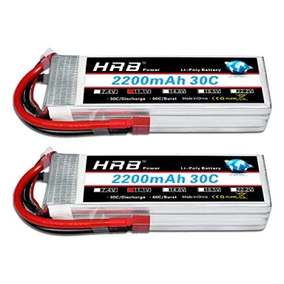 Abbildung von HRB 2PCS 11,1V 2200mAh 3S 30C Lipo Batterie mit Deans T Stecker für RC Evader BX Auto Truck Truggy Flugzeug UAV Drohne FPV