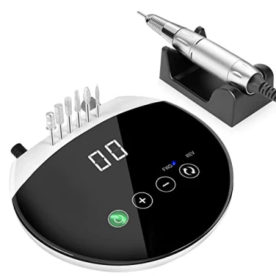 Abbildung von ENGERWALL Elektrische Nagelfräser für Gelnägel, 35000 u/min Professionelle Nagelbohrer mit Touch Tasten und LCD Bildschirm, Nagelfeile Maniküre Pediküre Set, Nagelpflege Set Nägel Design