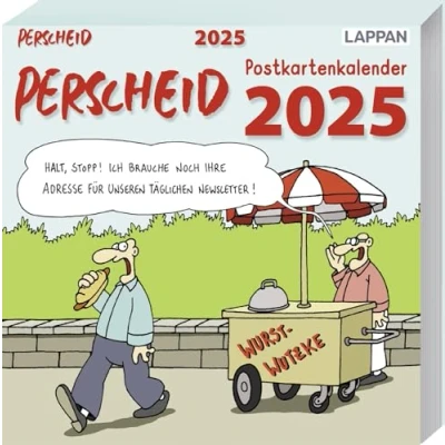 Abbildung von Perscheid Postkartenkalender 2025: Wochenkalender mit Cartoons zum Aufhängen, Hinstellen oder Verschicken Tischkalender 53 ... von Martin (Perscheids Abgründe)