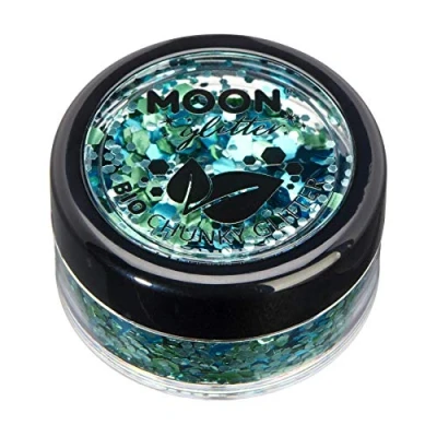 Abbildung von Mystiker Biologisch abbaubarer Öko Glitter von Moon 100% kosmetischer Bio für Gesicht, Körper, Nägel, Haare und Lippen 3g Aquarium