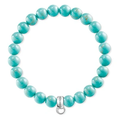 Abbildung von Thomas Sabo Damen Charm Armband Türkis Club 925 Sterling Silber X0213 404 17 L18.5