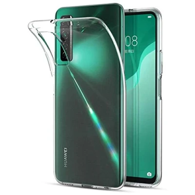 Abbildung von Verco Handyhülle für Huawei P40 Lite 5G Case, Handy Cover Hülle Transparent Dünn Klar Silikon, durchsichtig
