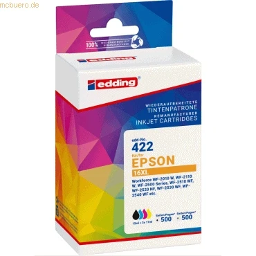 Abbildung von Edding Tintenpatrone ersetzt Multipack 4 Epson T1631+32+33+34