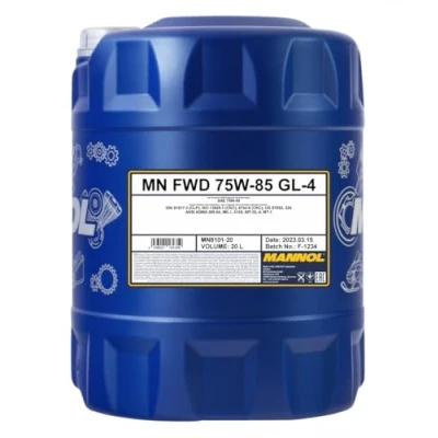 Abbildung von MANNOL FWD MN8101 20 Getriebeöl 75W 85 20l OPEL: Astra G Limousine, Corsa D Schrägheck, Insignia A Sports Tourer, HYUNDAI: Getz, i30 I Schrägheck
