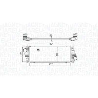Abbildung von MAGNETI MARELLI 351319205020 Ladeluftkühler MERCEDES BENZ: Sprinter 3 T Kastenwagen, 2 Bus, 4 Pritsche/Fahrgestell