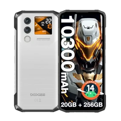 Abbildung von DOOGEE Blade 10 Max Outdoor Handy Ohne Vertrag Android 14,10300mAh, 20(8+12) GB+256GB/2TB TF Smartphone,1.54&quot; Heckdisplay 6.56 + 90Hz,50MP+8MP Baustellenhandy,Fingerabdruck/Face ID/NFC/OTG