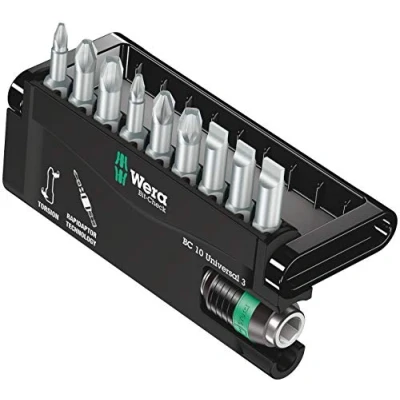 Abbildung von Wera 05056375001, 9 Stück(e), Phillips, Pozidriv, PH 1, 2, 3, PZ 25 mm