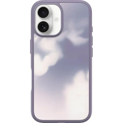 Abbildung von OtterBox Symmetry Series MagSafe Hülle für iPhone 16, stoßfest, sturzsicher, dünne Schutzhülle, 3X mehr Stürze als nach Militärstandard, Blue Clouds