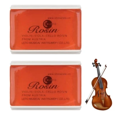 Abbildung von 2 Stück Kolophonium Violine,Kolophonium Geige,Kolophonium Cello,Rosin,Kolophonium Bogenharz Geige Bratsche Cello,Naturharz,Staubarm,Ideal für Violine Cello Dunkel