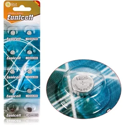 Abbildung von Eunicell AG4 Alkali Mangan Knopfbatterien (G4 LR66 / LR66SW LR626 LR626SW SR626W 376 377)