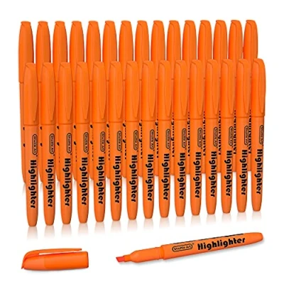 Abbildung von Shuttle Art Textmarker, 30 Orange, schnell trocknender, ungiftiger, fluoreszierender Marker mit leuchtenden Farben und Meißelspitze, geeignet für Erwachsene Kinder