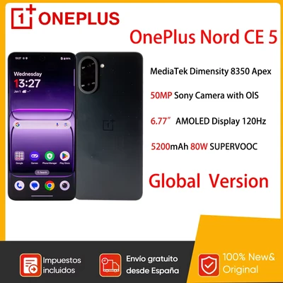 Abbildung von Neues Oneplus Nord Ce 5 5g Smartphone Mediatek Dimensity 8350 Apex 6,77 Zoll Amoled Display 5200 mAh 80 W Supervooc 50 MP Sony Kamera Ols