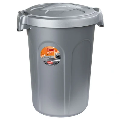 Abbildung von Kerbl Futtertonne Tom, Grau 46L/44,5x40x61cm