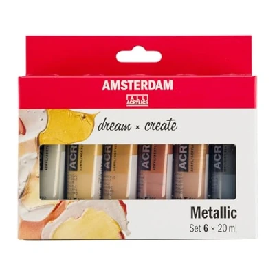 Abbildung von Artequipment Amsterdam Standard Series acrylic paint metallic set 6 x