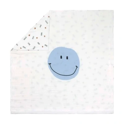 Abbildung von LÄSSIG Babydecke Wickeldecke Kuscheldecke kuschelig weich atmungsaktiv/Heavenly Soft Blanket Happy Rascals Smile