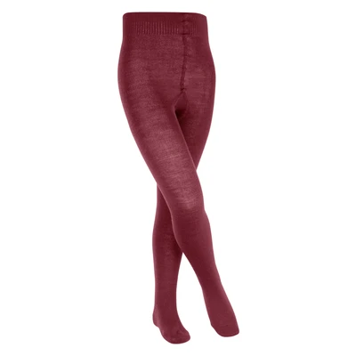 Abbildung von FALKE Unisex Kinder Strumpfhose Comfort Wool K TI Wolle dick einfarbig 1 Stück, Rot (Ruby 8830), 134 146