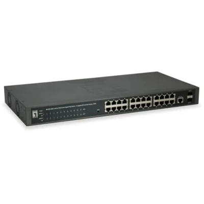 Abbildung von Digital data communication LevelOne 26 Port Web Smart Gigabit PoE Swit
