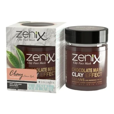 Abbildung von Zenix Clay Face Mask Chocolate 190gr Gesichtsmaske mit Tonerde Gesichtskur Schokolade Gesichtspflege für Männer &amp; Frauen gegen Pickel, Mitesser und Unreinheiten Kil Maskesi