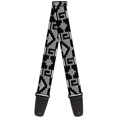 Abbildung von buckle down Gitarrengurt 34 60&quot; Navajo2 Black/Gray