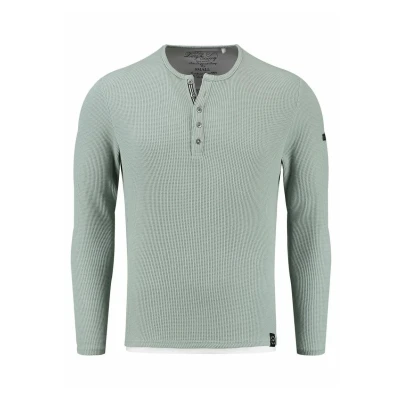 Abbildung von Key Largo Sandro Button Strickpullover, Herren, Größe: Large, Grün