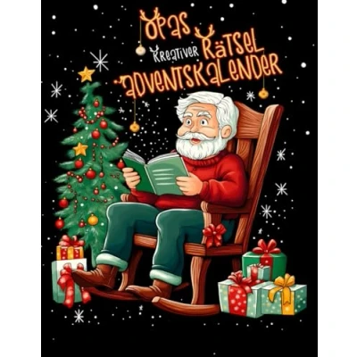 Abbildung von Opas Kreativer Rätsel Adventskalender: 24 Tage voller Weihnachtsfreude, geistiger Fitness &amp; Denksport Sudoku, Labyrinthe Wortsuche in Großdruck für Senioren