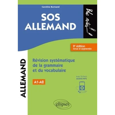 Abbildung von SOS allemand. Révision systématique de la grammaire et du vocabulaire. Niveau 1 (A1) 2e édition revue augmentée. (fichiers audio) (Bloc notes)