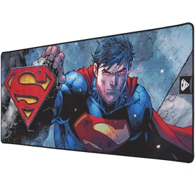 Abbildung von Subsonic Superman Anti Rutsch Mauspad XXL 90 mm x 40 in Perlenoptik Offizielle Lizenz DC comis