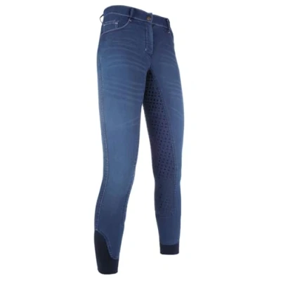 Abbildung von HKM Reithose Summer Demin Easy 3/4 Silikon Besatz Jeansblau 46