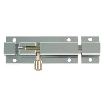 Abbildung von Amig Türriegel aus Aluminium Bolzenriegel Mod. 501 Türschloss in Silber Torschlossriegel Türschieber Maße: 35 x 50 Kompakter Aufschraubschließriegel Geeignet für Türen und Fenster
