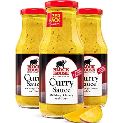 Abbildung von Block House Sweet Mango Curry Sauce 3x 240ml in Restaurantqualität