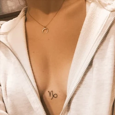 Abbildung von Inkster Tattoo Sternzeichen Steinbock vegane&amp; wasserfeste Temporäre Tattoos für Erwachsene EU Kosmetikzertifizierte Farbe revolutionäres 2 Wochen Premium Klebetattoos &amp; Fake
