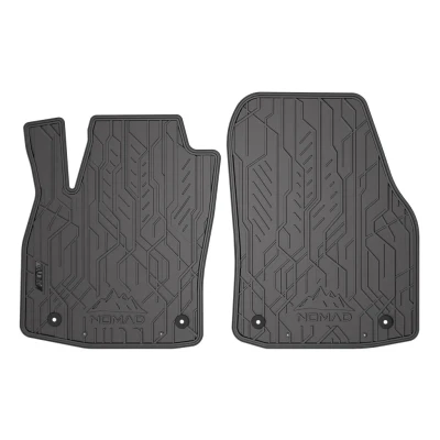 Abbildung von FROGUM Nomad Gummimatten Ganzjährig Autofussmatten Vorne Automatten für Opel Astra H 2004 2014 Beständiges Gummi Material 1,5cm Schutzkante