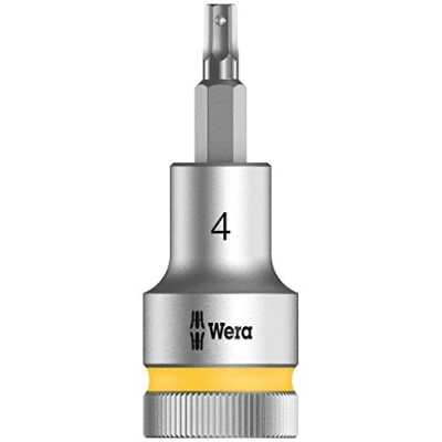 Abbildung von Wera Innen Sechskant Steckschlüssel Bit Einsatz 4 mm 1/2 (12.5 mm) Produktabmessung, Länge 60 05003820001 (05003820001)