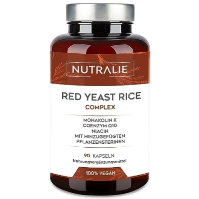 Abbildung von Fermentierter Roter Reis PREMIUM Cholesterinzusatz mit 2,9 mg Monacolin K + 20 Q10 Hefereis hochdosiert 90 Kapseln Nutralie