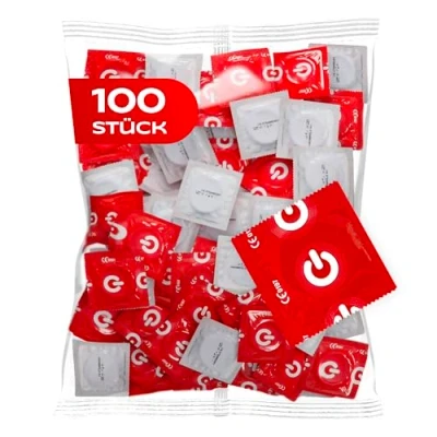 Abbildung von «Strawberry» rote Kondome mit Erdbeeraroma, Maxipack (100 Kondome) 100 St