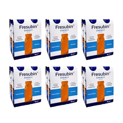 Abbildung von Fresubin Energy Drink Multifrucht Hochkalorische Trinknahrung von Fresenius Kabi, 300 kcal pro Flasche, laktosearm, ohne Ballaststoffe ideal bei Mangelernährung (200 ml (24er Pack), Multifrucht)