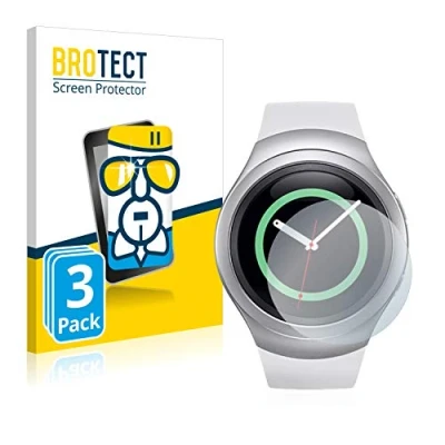 Abbildung von BROTECT Schutzglas für Samsung Gear S2 (3 Stück) Schutzfolie Panzer Folie Glas [Extrem Kratzfest 9H, Anti Fingerprint, Ultra Transparent]