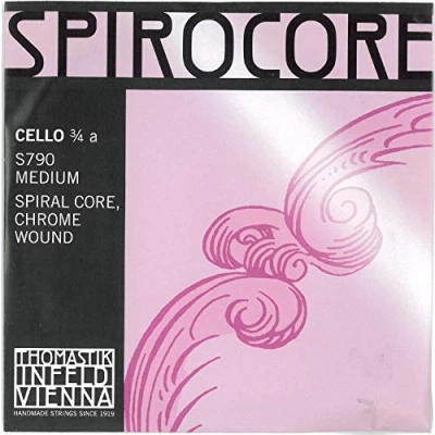 Abbildung von Thomastik Einzelsaite für Cello 3/4 Spirocore A Saite Spiralseilkern, Chrom umsponnen, mittel