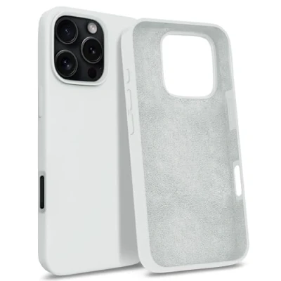 Abbildung von MyGadget Hülle für iPhone 16 Pro Max Gummierte Handyhülle [ 3 Layer Struktur ] Schutzhülle mit Soft Inlay &amp; Hardcase Cover außen Weiß