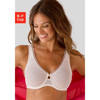 Abbildung von Lascana Minimizer BH Bügel BH, Damen, Größe: 70C, Creme