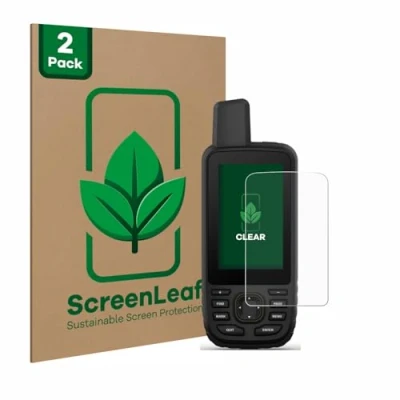 Abbildung von ScreenLeaf (2 Stück Schutzfolie für Garmin GPSMAP 67 [nachhaltiger Displayschutz, Folie, transparent, kratzfest]